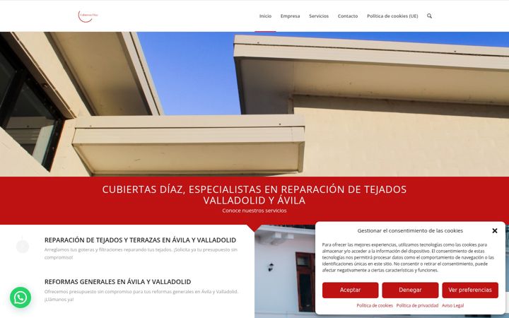 Screenshot of cubiertasdiaz.com