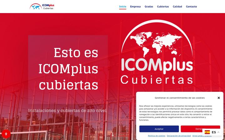Screenshot of cubiertasicomplus.com