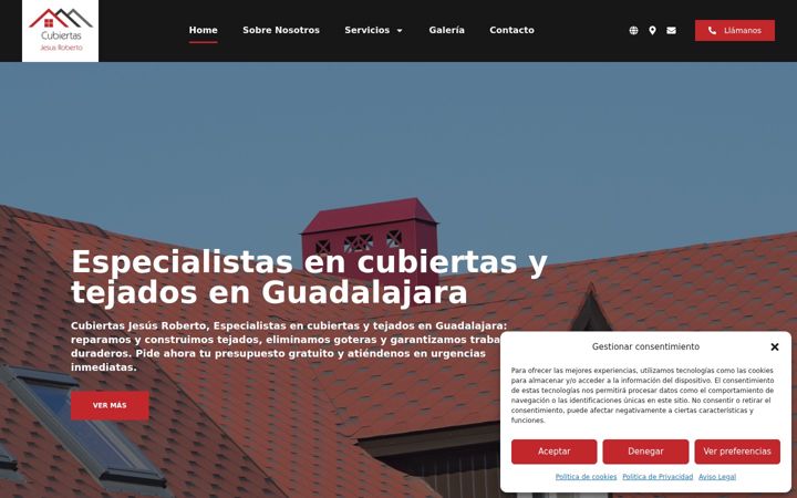 Screenshot of cubiertasjesusroberto.com