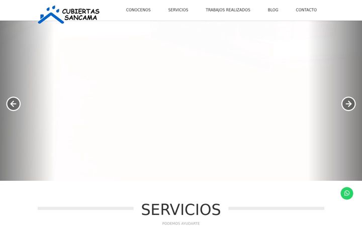 Screenshot of cubiertassancama.com