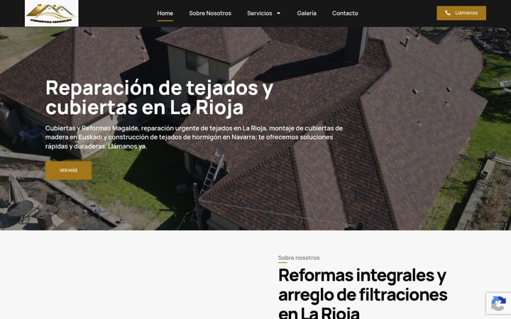 Screenshot of cubiertasyreformasmagalde.com