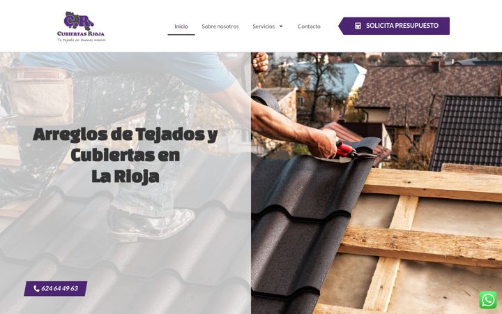 Screenshot of cubiertasytejadoslarioja.com