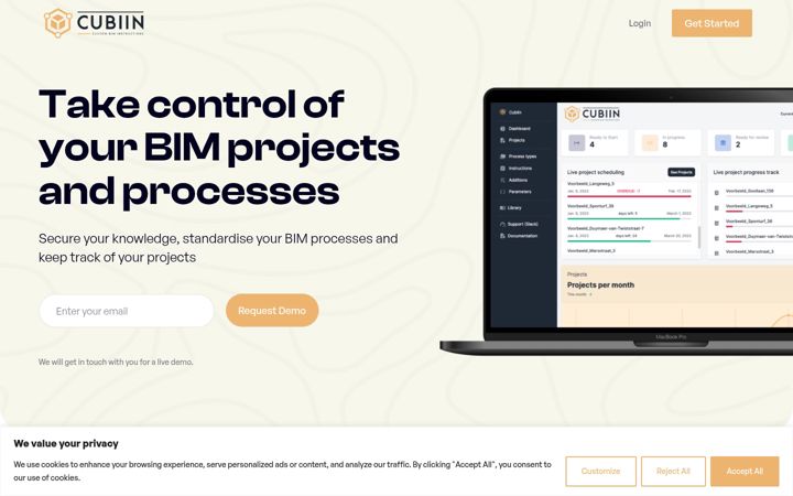 Screenshot of cubiin.com