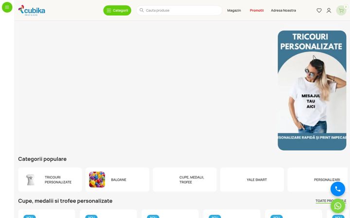Screenshot of cubika.ro