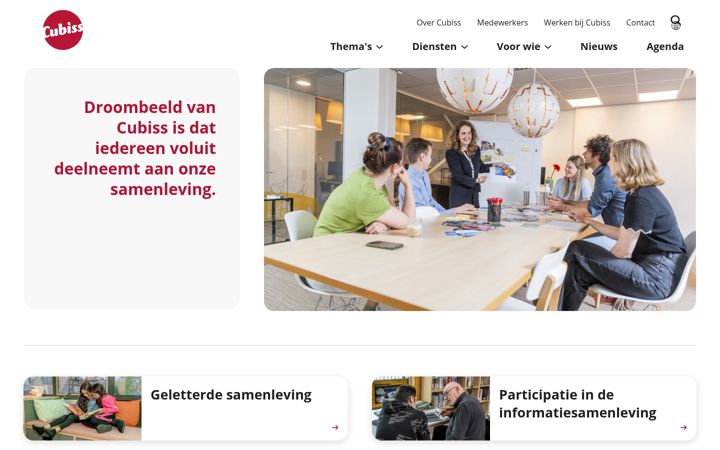 Screenshot of cubiss.nl