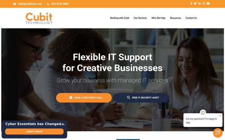 Screenshot of cubittech.com