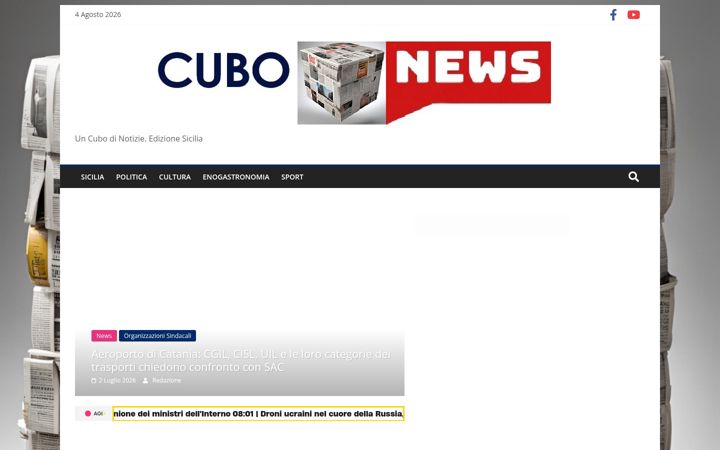 Screenshot of cubonews.it