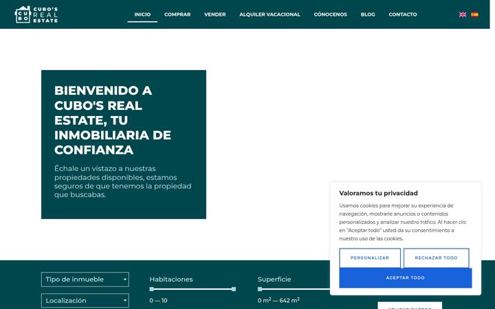Screenshot of cubosrealestate.com