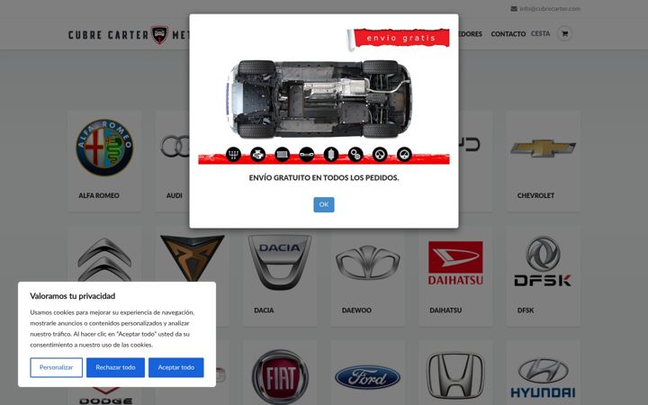 Screenshot of cubrecarter.com