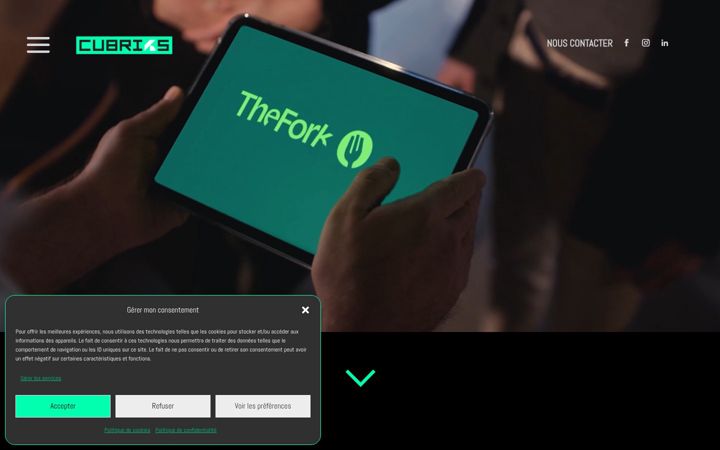 Screenshot of cubriks.com