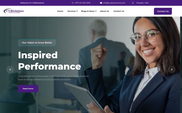 Screenshot of cubsolutions.com