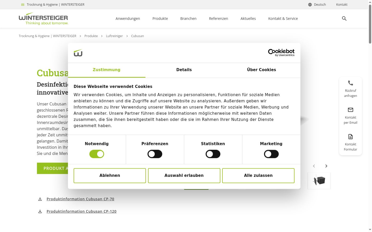 Zrzut ekranu banera zgody wyświetlanego przed jakąkolwiek interakcją