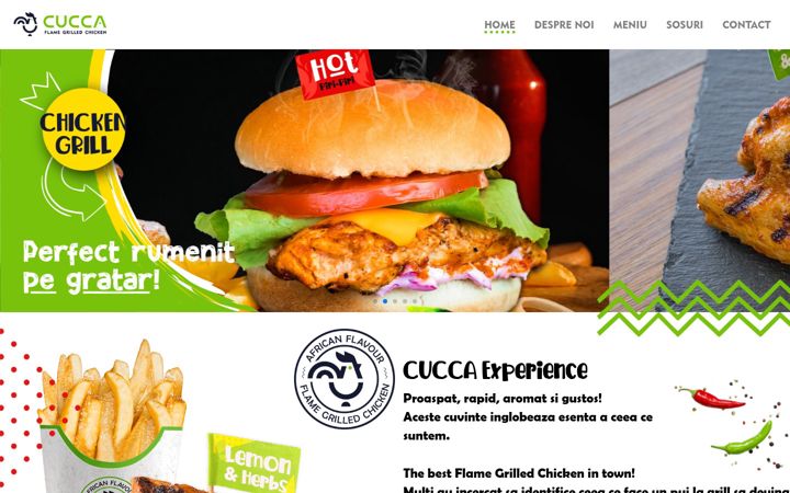 Screenshot of cucca.ro