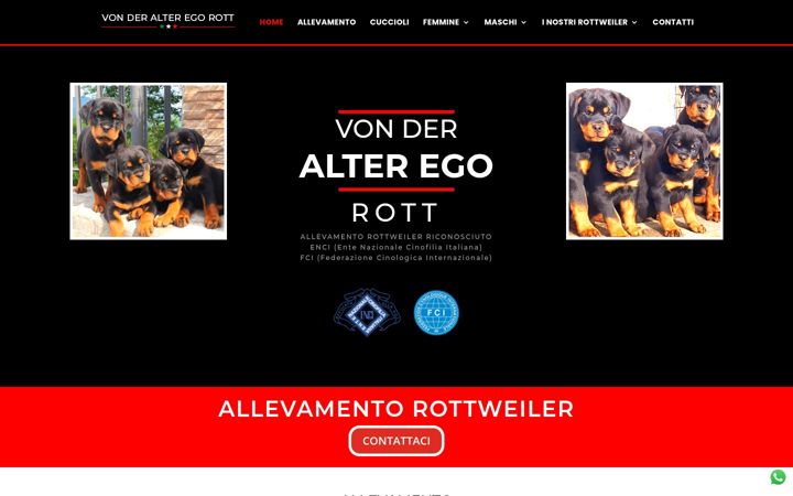 Screenshot of cuccioli-rottweiler.it