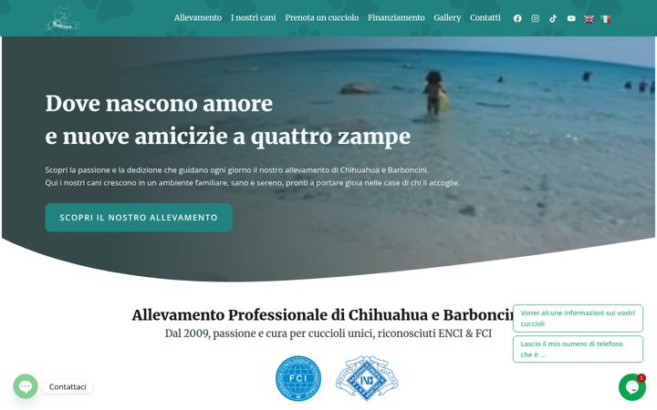 Screenshot of cucciolimaksivon.com