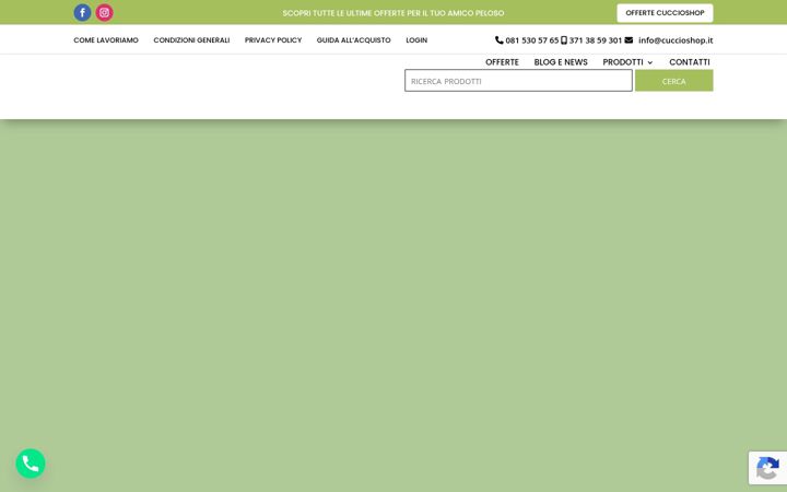Screenshot of cuccioshop.com