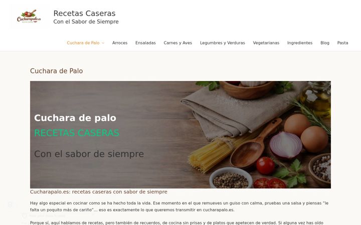 Screenshot of cucharapalo.es