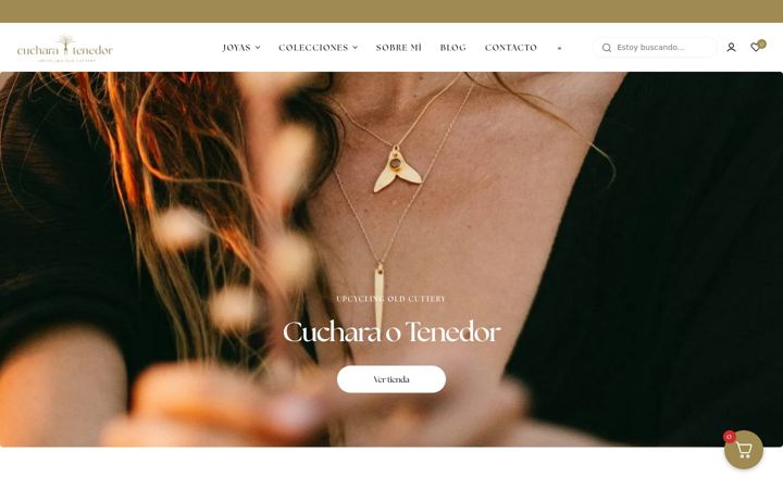 Screenshot of cucharatenedor.com