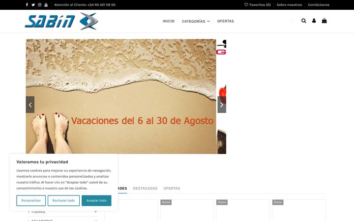 Screenshot of cuchilleriassabin.com