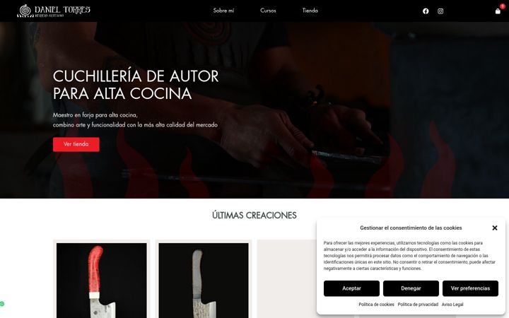 Screenshot of cuchillosdanieltorres.com