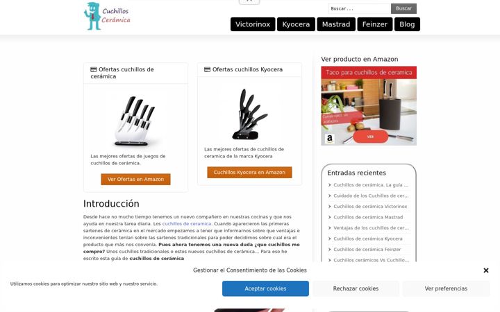 Screenshot of cuchillosdeceramicaya.com