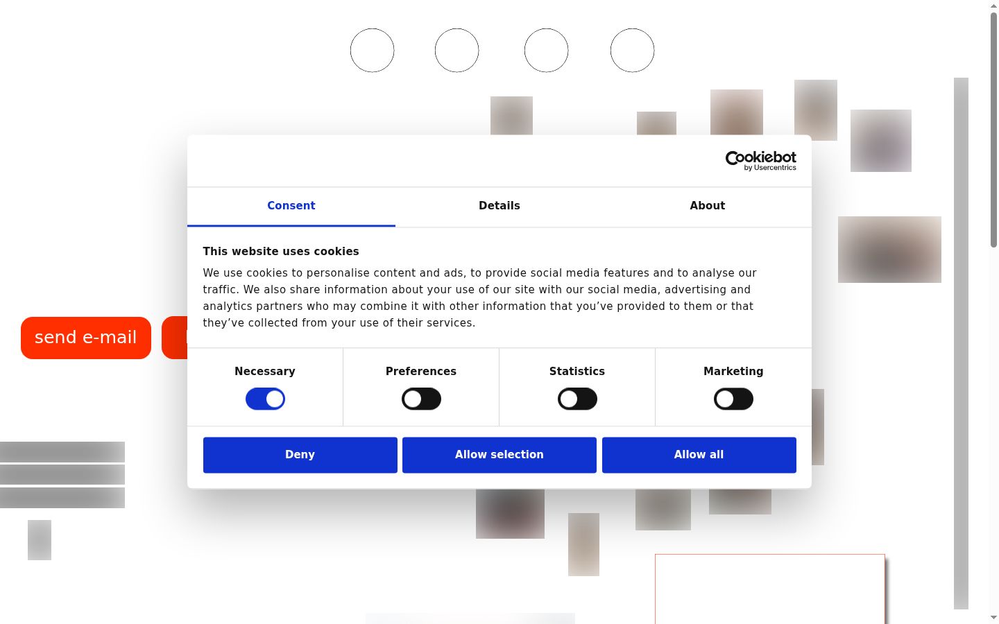 Screenshot of the consent banner shown before any interaction