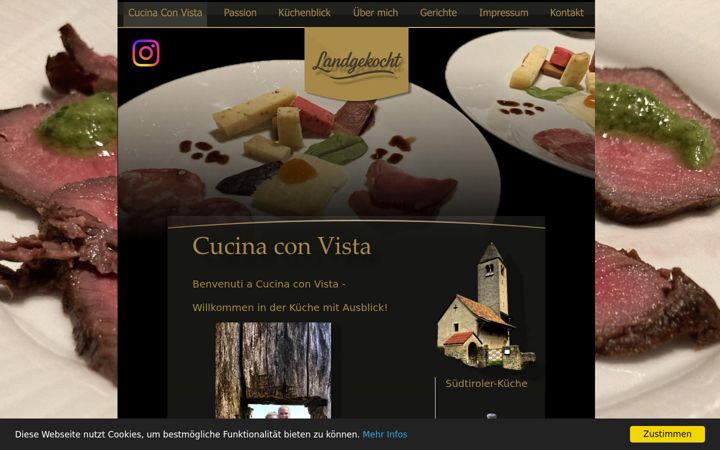 Screenshot of cucina-con-vista.de