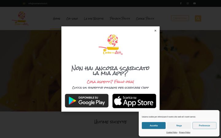 Screenshot of cucinaconlucia.it