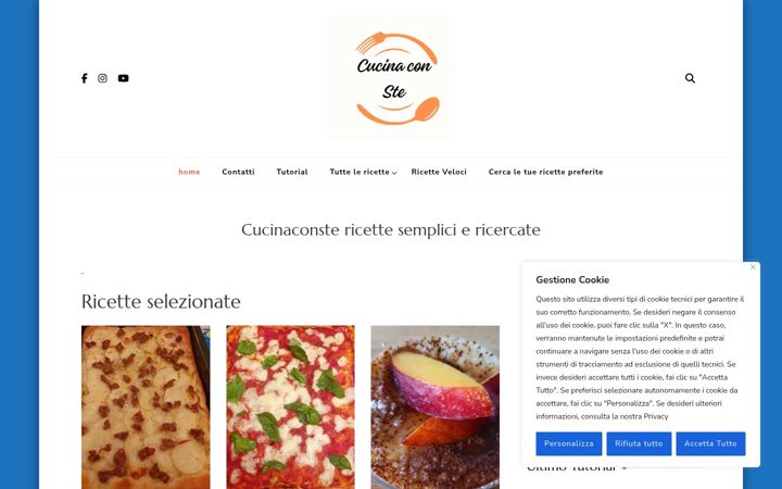 Screenshot of cucinaconste.com