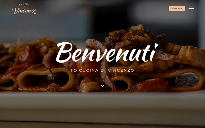 Skærmbillede af cucinadivincenzo.co.uk