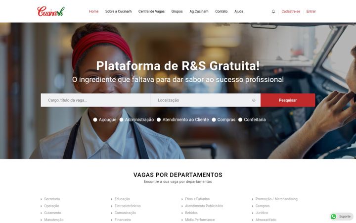 Snímek obrazovky cucinarh.com.br