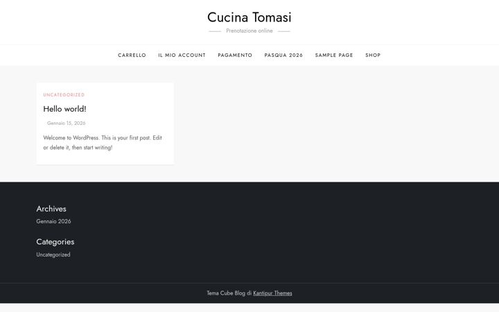 Screenshot of cucinatomasi.com
