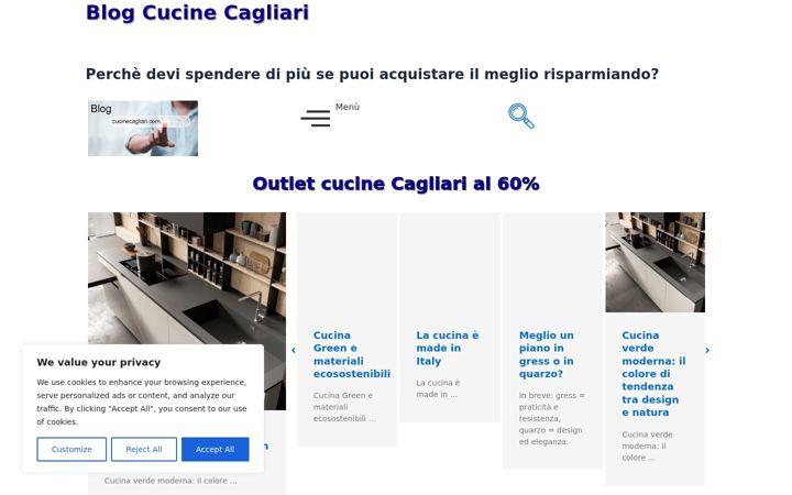 Screenshot of cucinecagliari.com