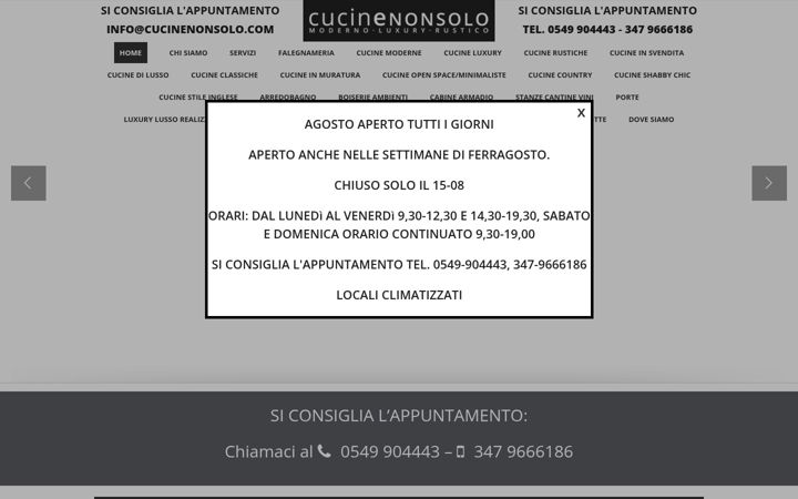 Screenshot of cucinenonsolo.com