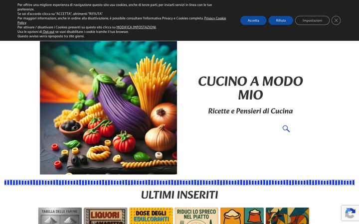 Screenshot of cucinoamodomio.it