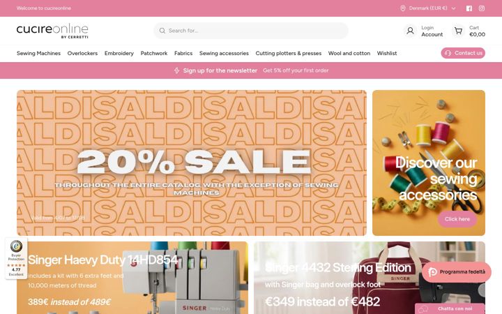 Screenshot of cucireonline.com