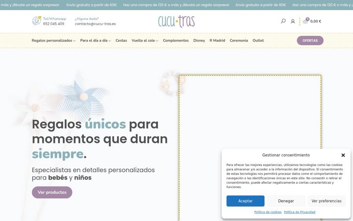 Screenshot of cucu-tras.es