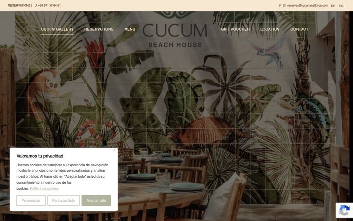 Screenshot of cucummallorca.com