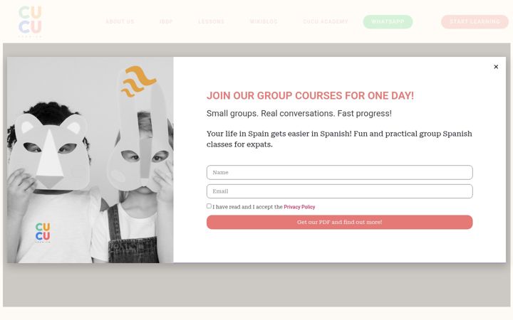 Screenshot of cucuspanish.com