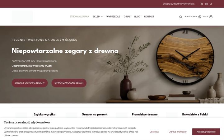 Zrzut ekranu cudazdrewnaonline.pl
