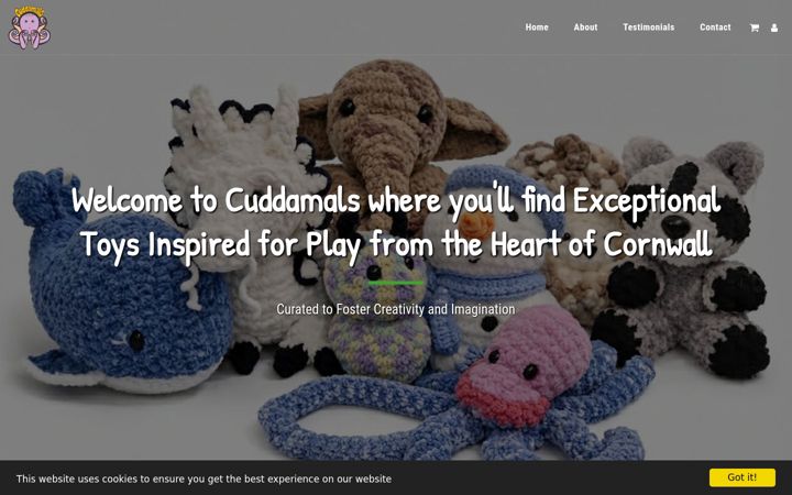 Screenshot of cuddamals.co.uk