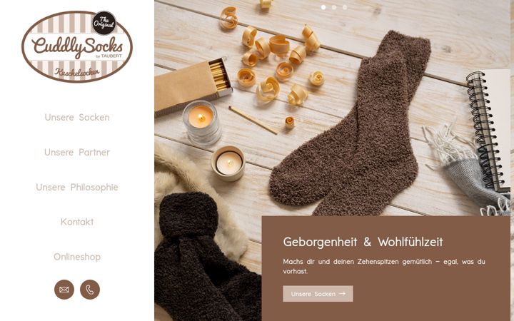 Screenshot of cuddlysocks.de