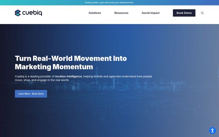 Screenshot von cuebiq.com