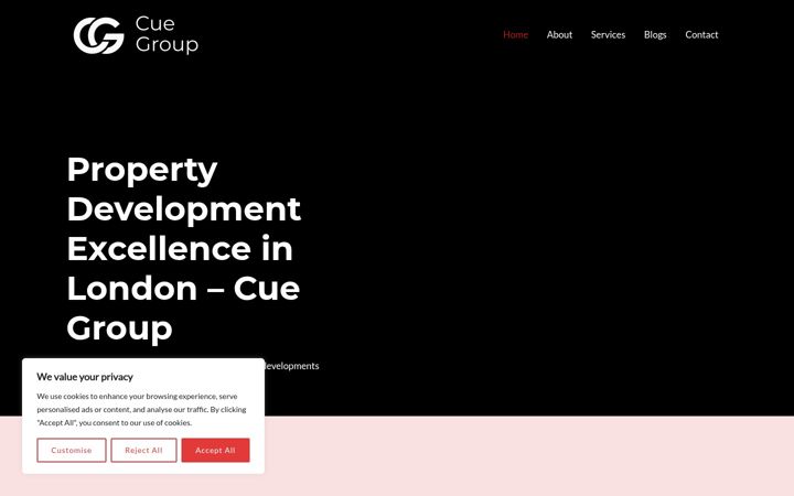 Screenshot of cuegroup.co.uk