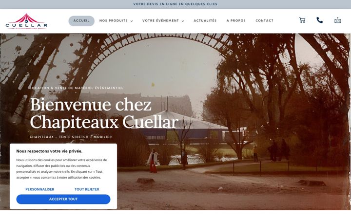 Screenshot of cuellar-evenementiel.fr