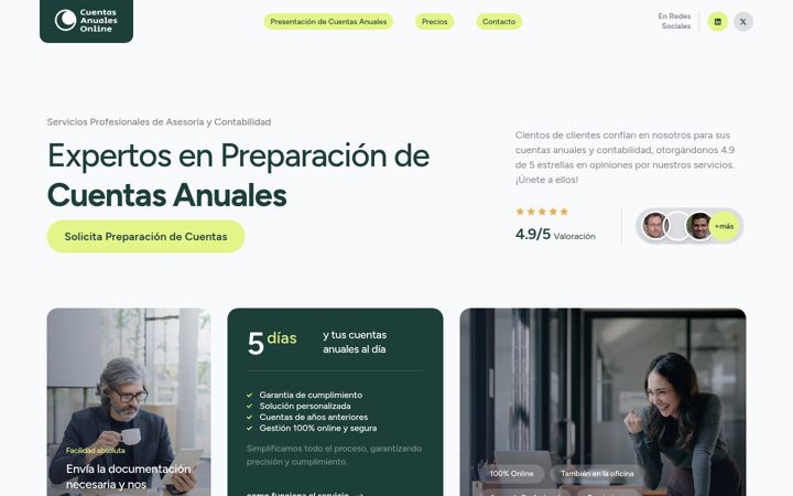 Screenshot of cuentasanualesonline.es