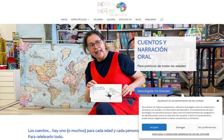 Screenshot of cuentosycuenteros.com