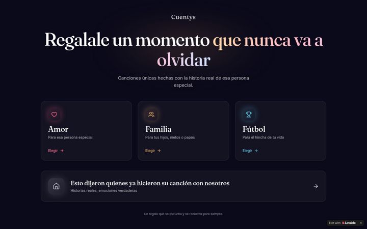 Screenshot of cuentys.com