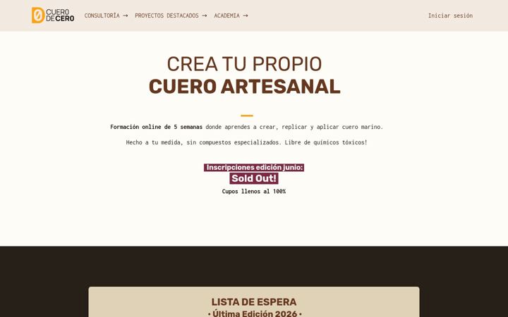 Screenshot of cuerodecero.com