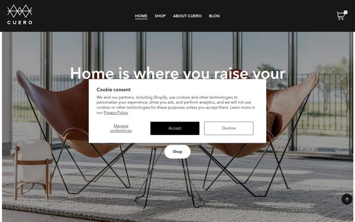 Screenshot of cuerodesign.com